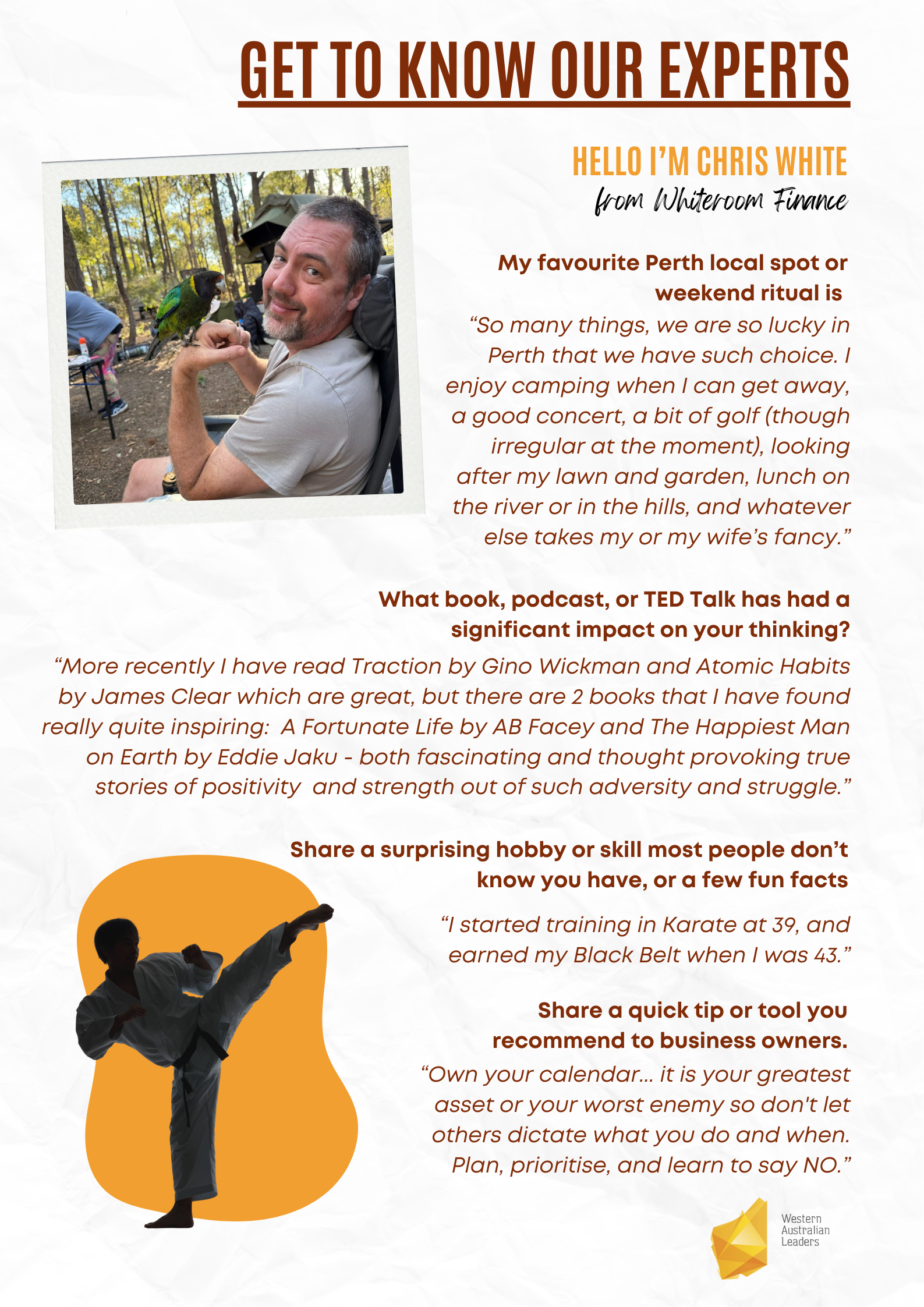 GET TO KNOW OUR EXPERTS - Chris White from Whiteroom Finance